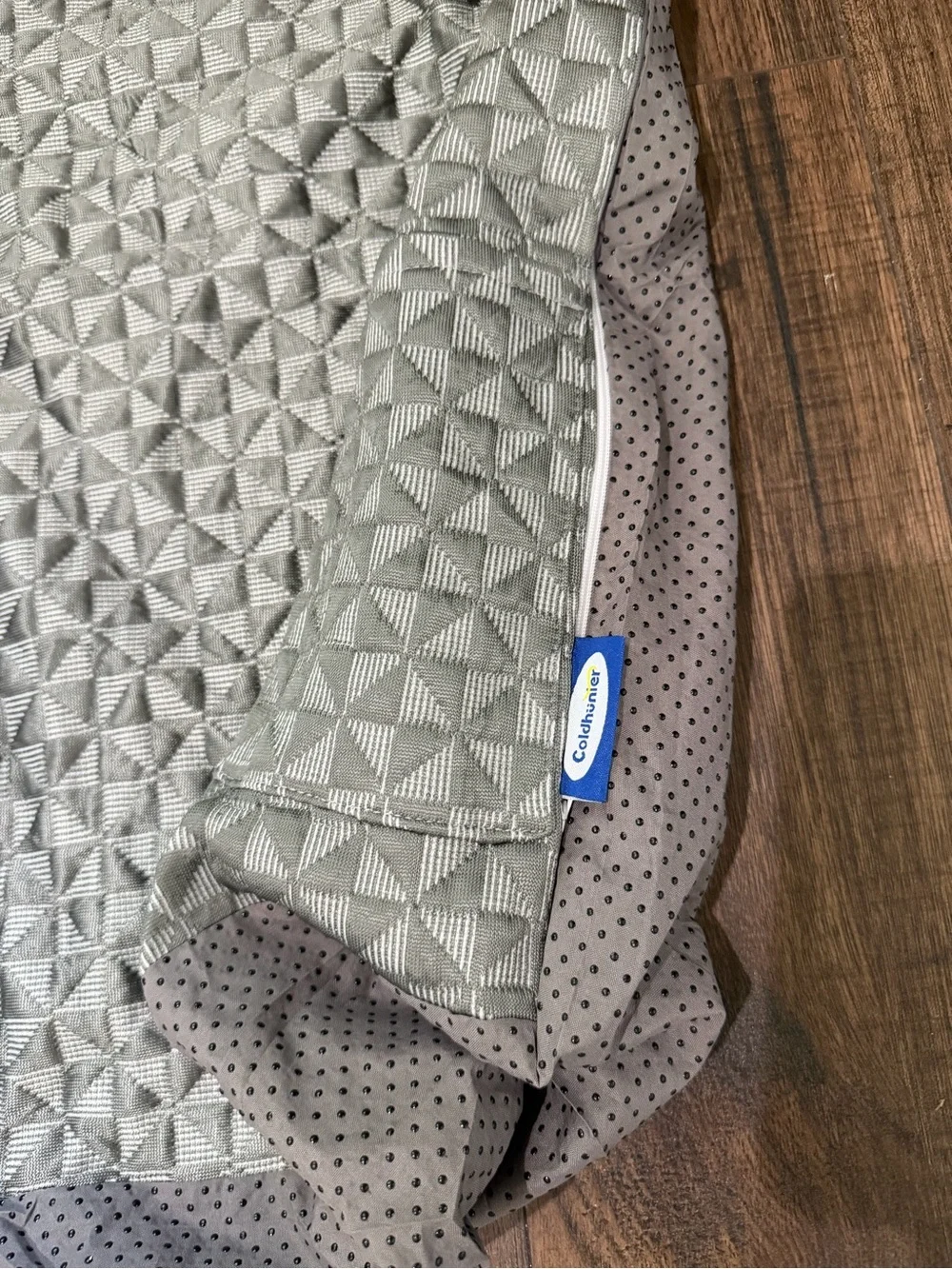 ColdHunter Gray Wedge Pillow with Side Handle and Pocket
